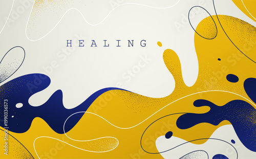 Abstract vector background with curvy fluid shapes, lava lamp curves art wallpaper, smooth lines amorphous watery style, flowing molten shapes.