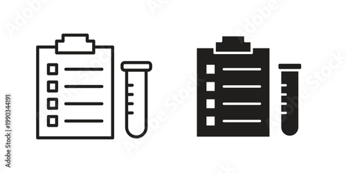 Lab report icon for web and mobile app. Vector icons