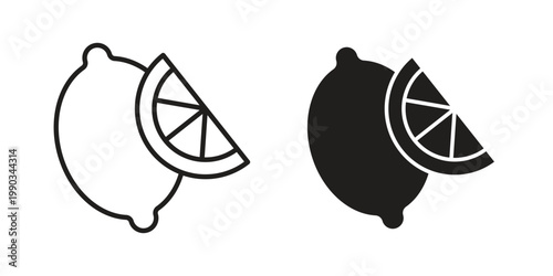 Lemon icon for web and mobile app. Vector icons