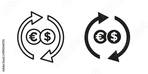 Money exchange icon for web and mobile app. Vector icons