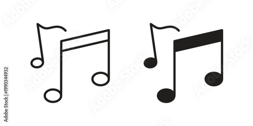 Music icon for web and mobile app. Vector icons