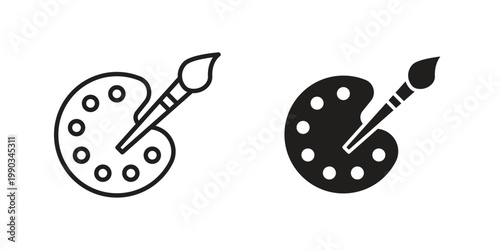 Palette icon for web and mobile app. Vector icons