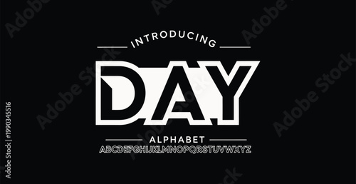 Introducing the Day Alphabet font in a modern and sleek design