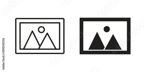 Picture icon for web and mobile app. Vector icons