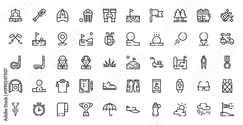 Golf Sport Club Ball Icon