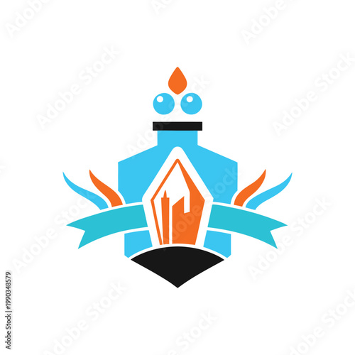 Modern Rocket Logo with Startup Growth and Innovation Concept.