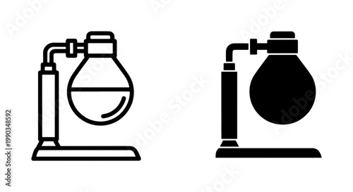 Laboratory Distillation Flask Icon Set