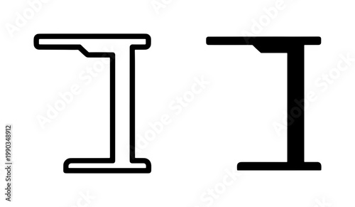 Modern Adjustable Side Table Icon Set for Home Office