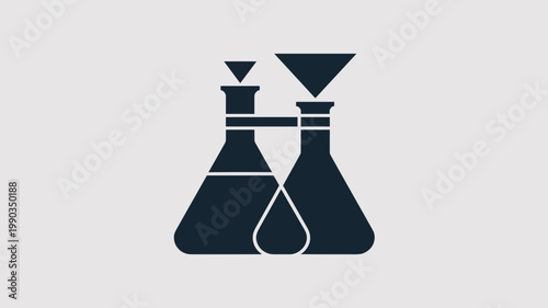Interlocking modular laboratory vessels – Perfect for chemical engineering, pharmaceutical research, or shared lab space branding.