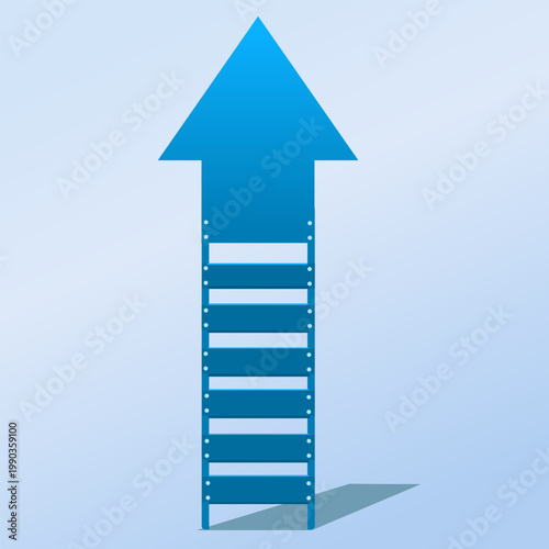 Businessman walk up growth chart and graph with stair to success. Progress or improvement to success, step forward to grow business, journey to achieve goal, ambition or career path.