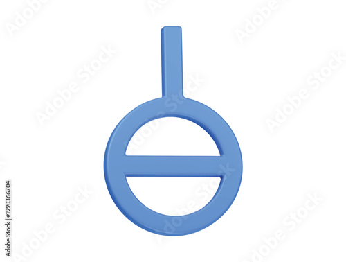 agender gender symbol icon 3d render illustration isolated