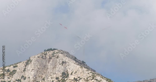 The image of the wind blades, which is one of the renewable energy sources and used in electricity generation.