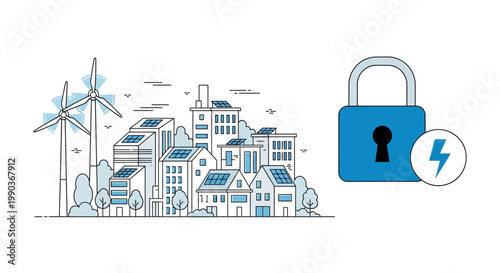 Sustainable Smart City Energy Security and Protection Concept.