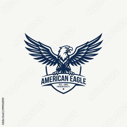 American Eagle Symbol Logo Design.