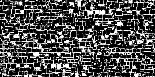 Crocodile, dinosaur and snake reptile skin pattern of animal leather, vector background. Abstract black and white crocodile or snake skin texture pattern of python, alligator or snakeskin lizard print