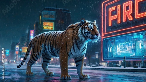 a Siberian tiger Ai generative