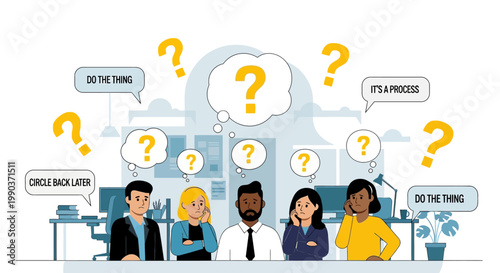 Business People with Question Marks.