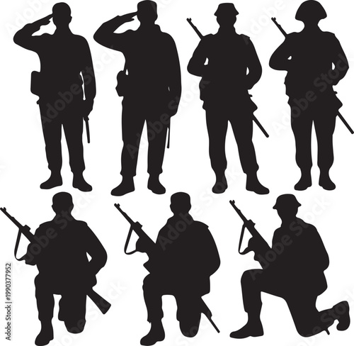 Soldier silhouettes