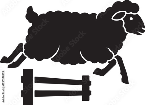 Tableau sur toile Sheep Silhouette