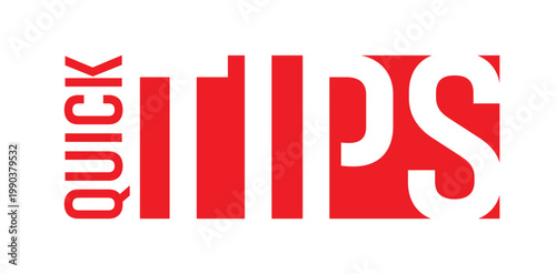 quick tips text information sign