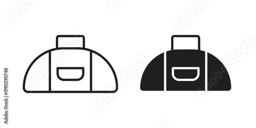 Sports bag icon symbol vector elements for infographic web. EPS10