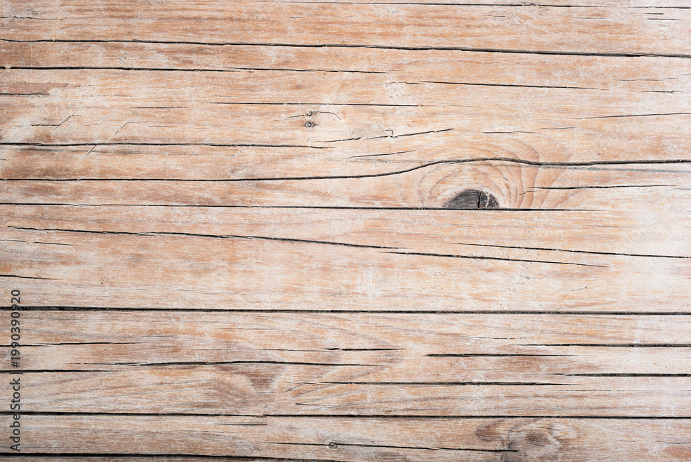 Obraz premium Light wooden planks background with horizontal lines and natural grain texture