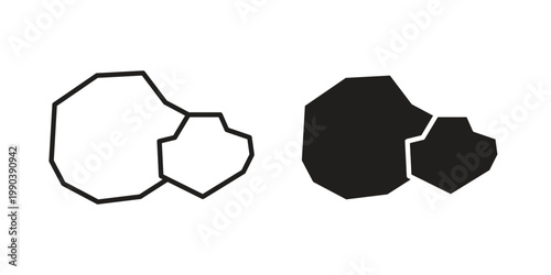 Stone icon symbol vector elements for infographic web. EPS10