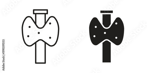 Thyroid icon symbol vector elements for infographic web. EPS10