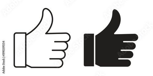 Tableau sur toile Thumb up icon symbol vector elements for infographic web. EPS10