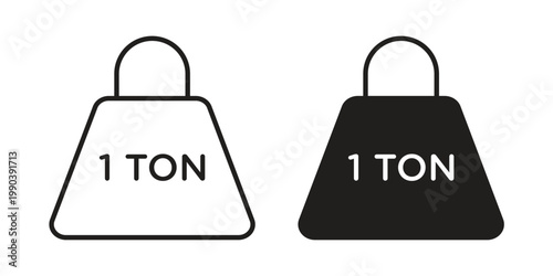 Tonne icon symbol vector elements for infographic web. EPS10