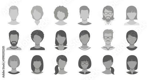 Diverse group of people faces.