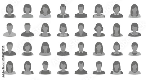 Diverse group of people faces.