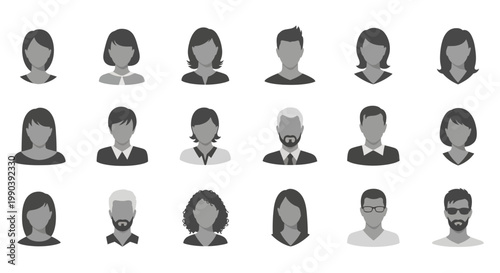 Diverse group of people faces.