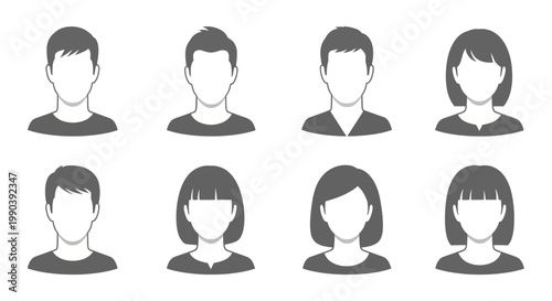 Diverse Group of People Faces.
