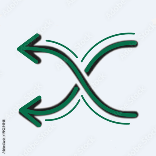 Crossing Arrows Icon – Direction, Decision Making and Navigation Concept