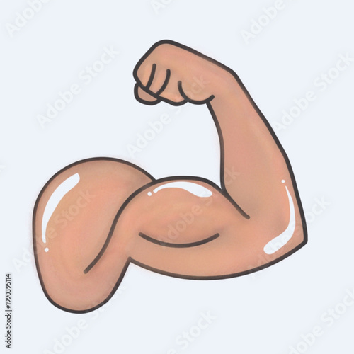 Strong Arm Muscle Illustration – Strength, Fitness and Power Symbol