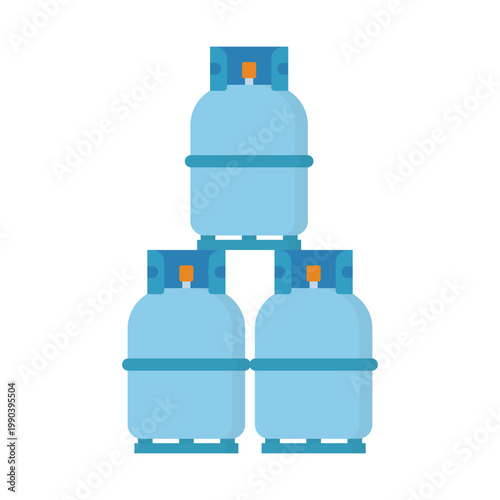 Gas Cylinder vector illustration on a white background