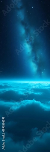 An otherworldly luminescence bathes the night, stars like distant dreams, a silent, vast expanse of wonder,  dreamy,  glowing