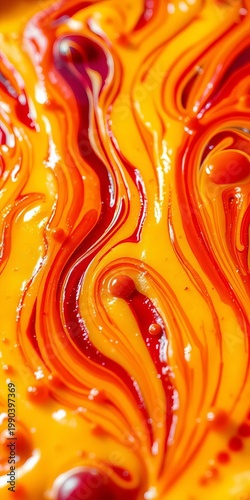 Vibrant, abstract swirls of melted cheese stretch across a canvas of crispy tortilla, a feast for the eyes in extreme detail,  food art,  abstract food