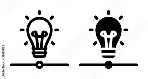 Smart Grid Light Bulb Circuit Icon: Energy Connection Innovation Network Glyph Vector