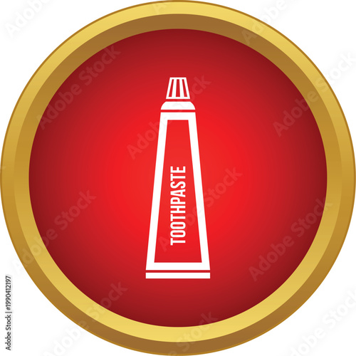 Toothpaste tube icon representing dental hygiene care