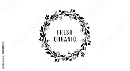 Fresh Organic Food Logo Design.