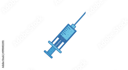 Tableau sur toile Medical syringe illustration on white background for health and vaccination conc