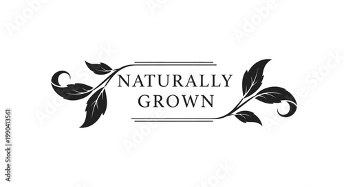 Naturally grown leaf logo design.
