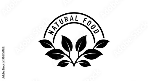 Natural Food Logo Design Element.