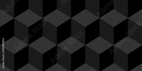 Illustration squares seamless geometric pattern with cubic shapes. Abstract geometric triangle background mosaic wallpaper.