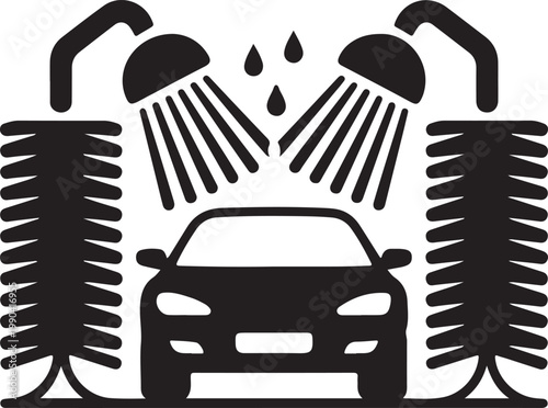 Vector car wash symbol icon