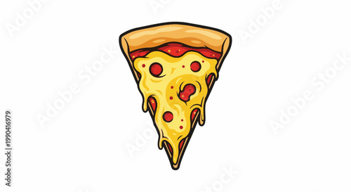 A slice of hot, cheesy pizza with pepperoni and a golden crust