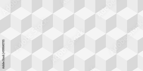 Cubic wall texture pattern. seamless cube grid hexagon technology background. Geometric pattern illustration mosaic, square and triangle wallpaper.