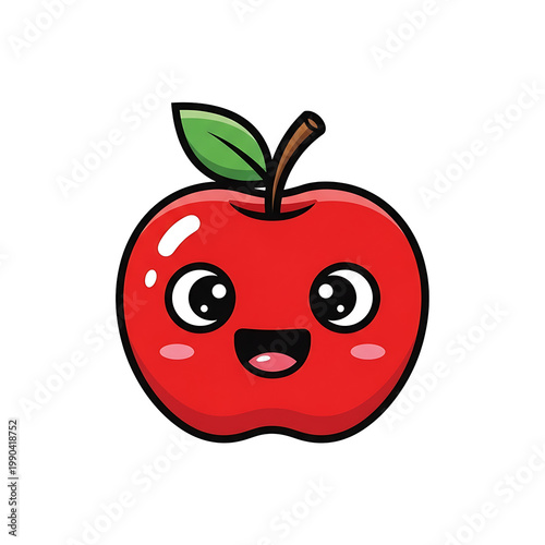 Apple Fruit Cute Icon.
